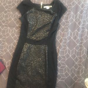 Black capped sleeved dress